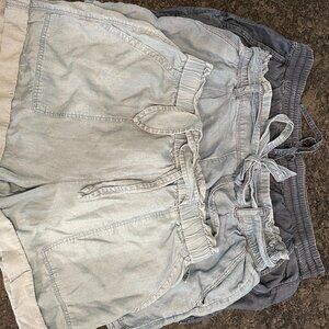 Lot of  3 Aerie denim/chambray shorts like new size S